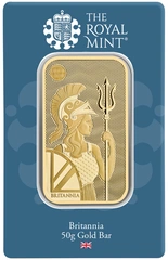 NEW 50g Gold Britannia Minted Bar