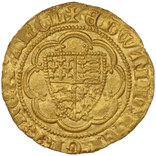 1361-1369 Quarter Noble Gold Coin Edward III Hammered mm Cross Potent