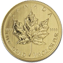 2015 1/10oz Canadian Maple Leaf Gold Coin