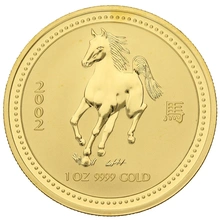 2002 Year of the Horse Gold Coin 1oz Perth Mint Australian Lunar Series