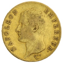French 20 Francs Gold Coin Napoleon I Bare Head A AN13