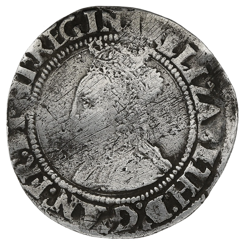 1560-1561 Silver Sixpence Coin Elizabeth I Martlet