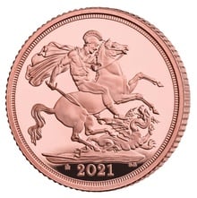 2021 Proof Gold Sovereign Boxed