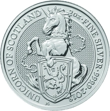 2018 2oz Unicorn of Scotland Silver Coin Queen's Beasts