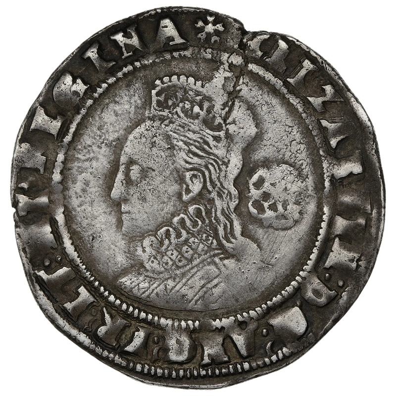 1575 Silver Sixpence Coin Elizabeth I 4th Issue Eglantine