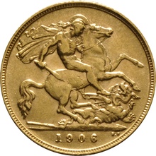 1906 Gold Half Sovereign Edward VII