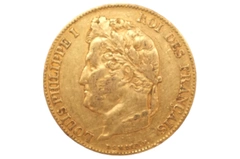 1838 20 French Francs - Louis-Philippe Laureate Head - A
