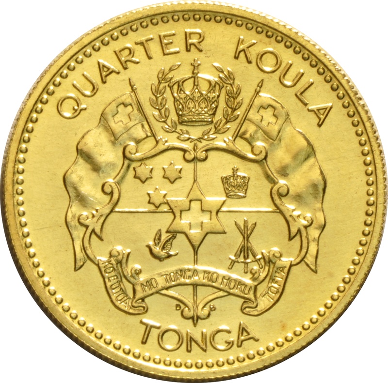 Tonga 1962 Quarter Koula Gold Coin