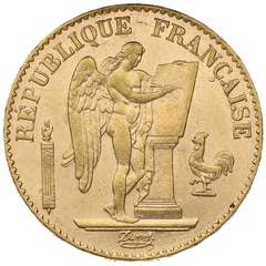 1890 French 20 Francs Gold Coin Guardian Angel A