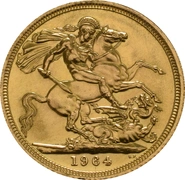 1964 Gold Sovereign Coin Elizabeth II Young Head
