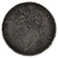 1822 Silver Crown Coin George IV TERTIO