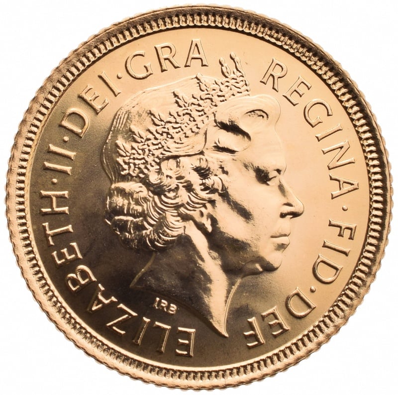 Gold Half Sovereign Elizabeth II Fourth Head