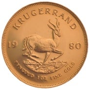1980 Krugerrand Gold Coin 1oz