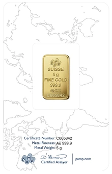 5g Gold Bar Rosa Minted PAMP