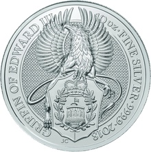 2018 10oz Griffin of Edward III Silver Coin Queen's Beasts
