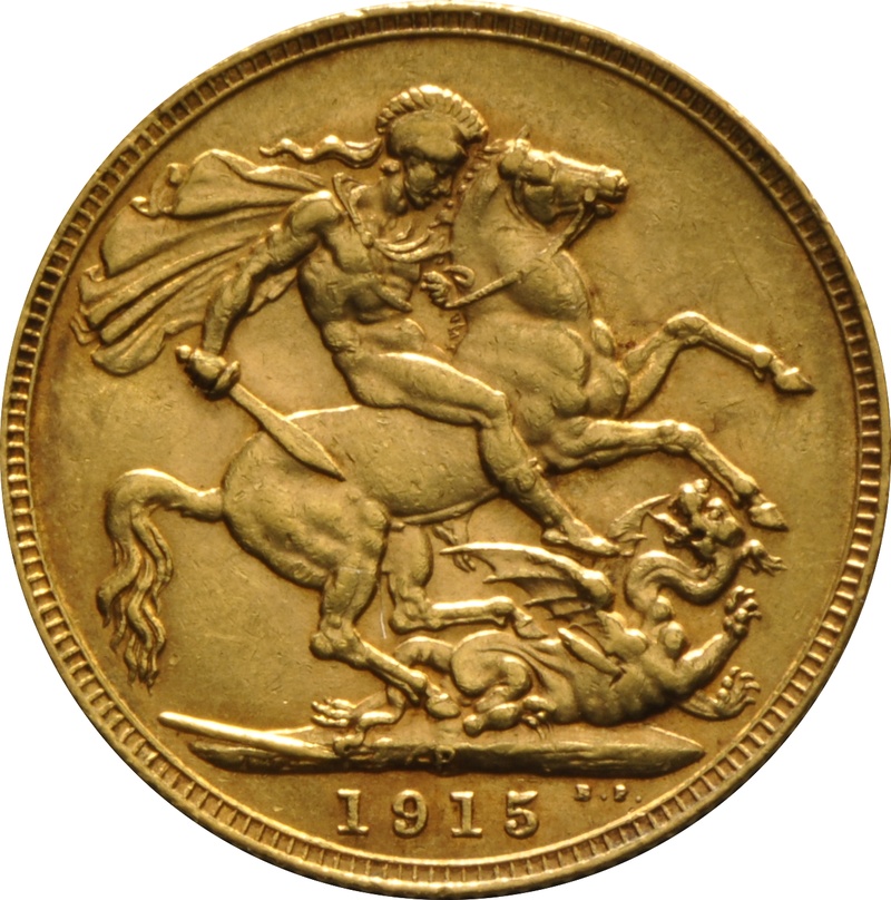 1915 Gold Sovereign Coin George V Perth