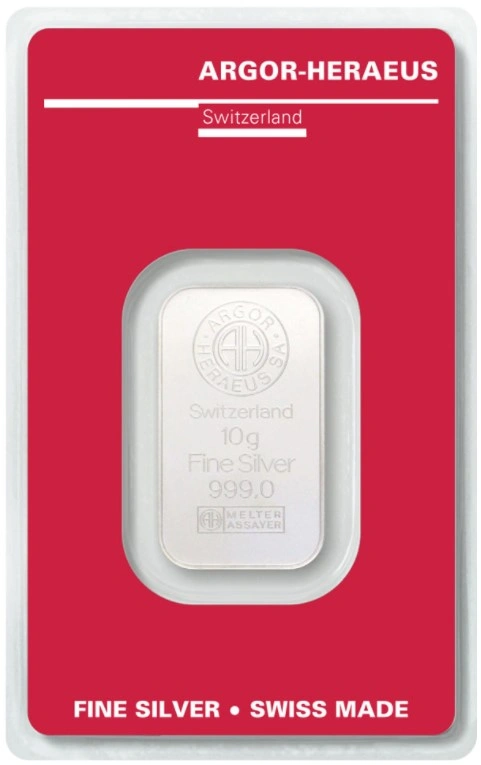 10g Silver Bar Argor-Heraeus