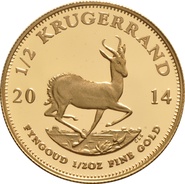 2014 Proof Half Ounce Krugerrand Gold Coin