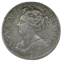 1708 Silver Shilling Coin Queen Anne