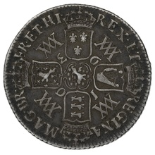 1693 Silver Shilling Coin William & Mary