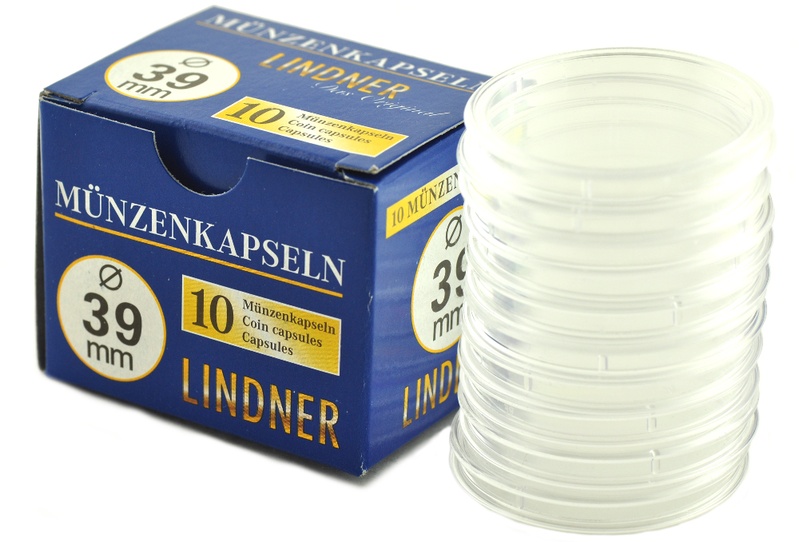 Lindner Coin Capsules 39mm 1oz Silver Coin 10 Box