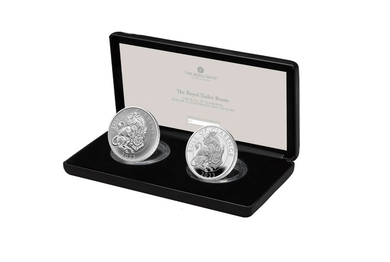 2023 Bull of Clarence Silver Coin Tudor Beasts Proof Two Coin Set Boxed