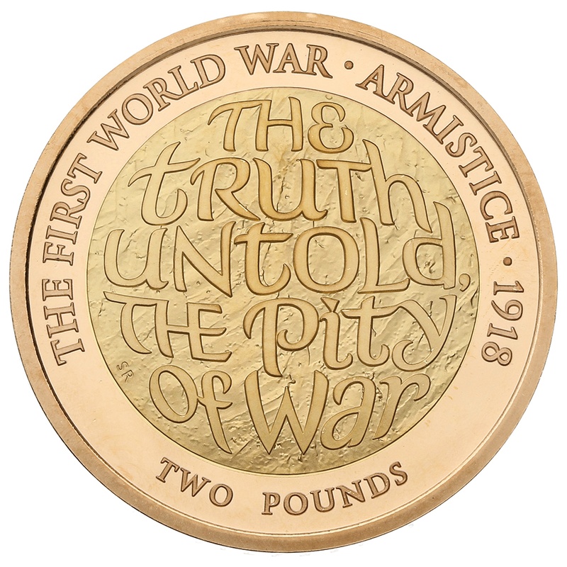 2018 Proof £2 Coin Gold Double Sovereign First World War Armistice