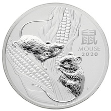 2020 2oz Australian Lunar Year of the Mouse Silver Coin