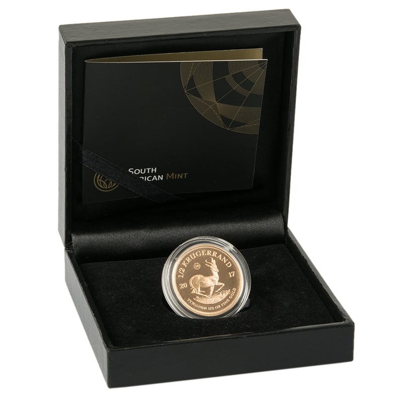 2017 Proof 1/2oz Krugerrand Gold Coin 50th Anniversary Boxed