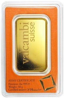 50g Gold Bar Valcambi