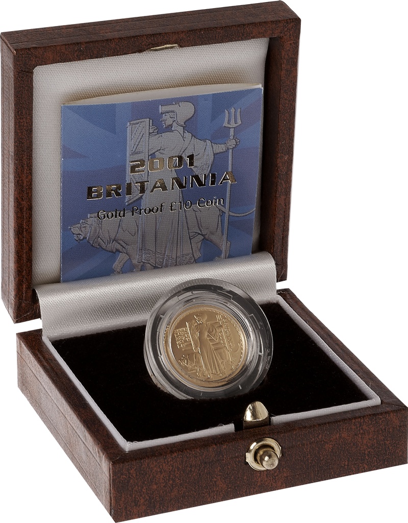 2001 Proof 1/10oz Gold Britannia Coin Boxed