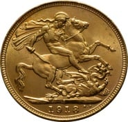 1918 Gold Sovereign Coin George V Sydney