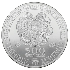 2019 Armenian Noah's Ark Silver Coin 1oz