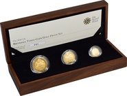 2010 Proof Britannia Gold 3-Coin Set Boxed