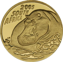2005 1/2oz Natura Hippopotamus Gold Coin