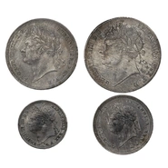 1827 Silver Maundy Money Coin Set George IV