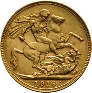 1915 Gold Sovereign - King George V - P