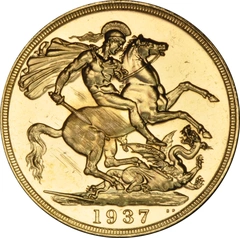 1937 Proof £2 Coin Gold Double Sovereign George VI