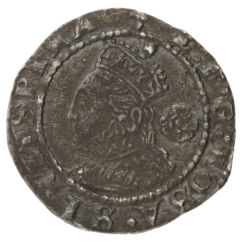1573 Silver Three Halfpence Elizabeth I Acorn