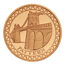 2003 Proof Gold £1 Pound Coin Menai Bridge Pattern