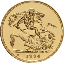 1994 Gold £5 Coin Brilliant Uncirculated Boxed