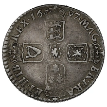 1697 Silver Shilling Coin William III
