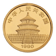 1990 1/10oz Chinese Panda Gold Coin