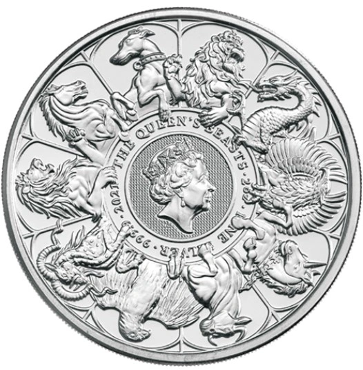 2021 2oz Queen's Beasts Completer Silver Coin