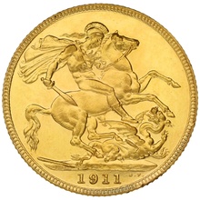 1911 Proof Gold Sovereign George V