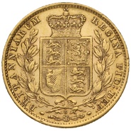 1882 Gold Sovereign Coin Queen Victoria Young Head Shield Back Sydney