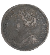 1713 Silver Shilling Coin Queen Anne Very Fine