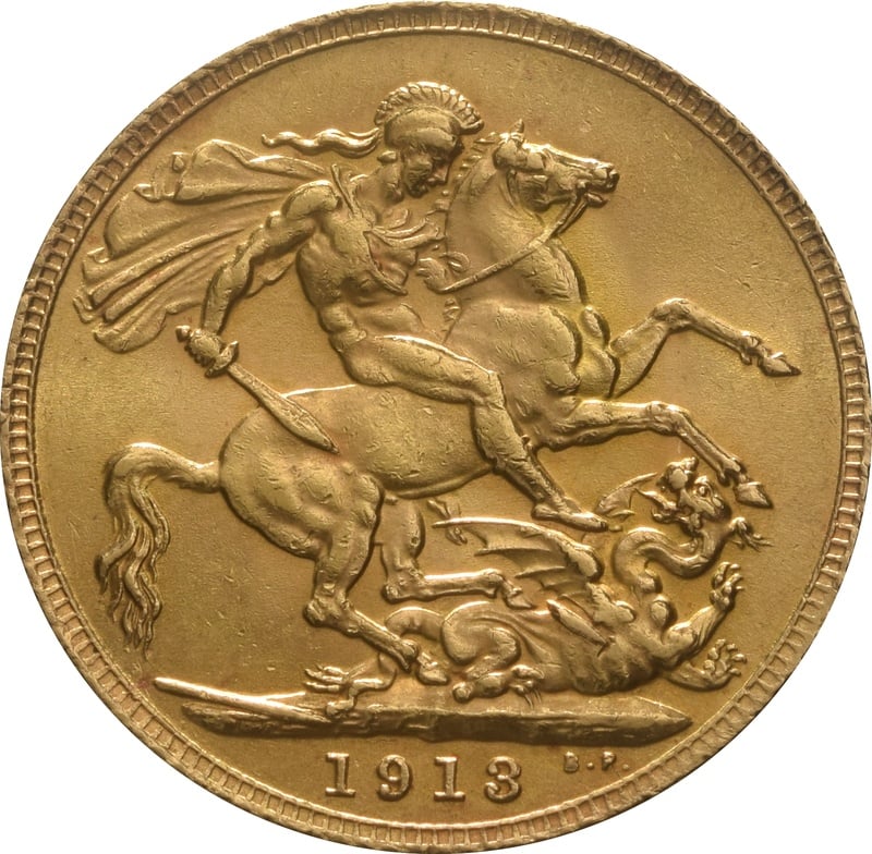 1913 Gold Sovereign - King George V - London