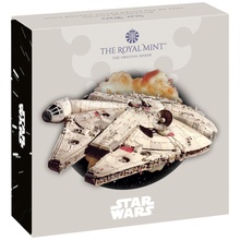 2024 50p Millennium Falcon Star Wars Proof Silver Coin Boxed