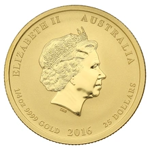 2016 Year of the Monkey Gold Coin 1/4oz Perth Mint Australian Lunar Series